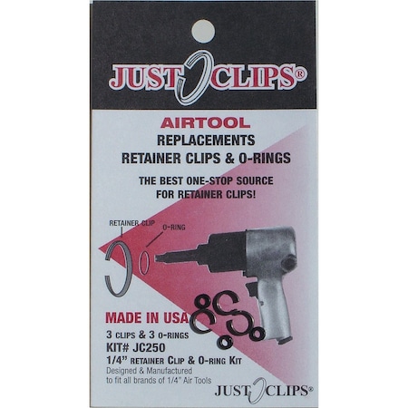 Just Clips Anvil Retainer Clip Refill, 1/4", 5 pcs. 250-5